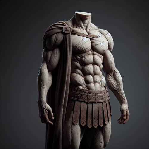 Muscular Character Caesar - Strength Visualization