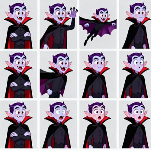 Cartoon Vampire Animation Sprite Sheet Cartoon Vampire Animation Sprite Sheet