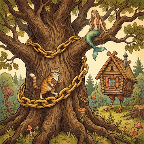 Enchanting Oak Tree from Pushkin's Tale Enchanting Oak Tree from Pushkin's Tale