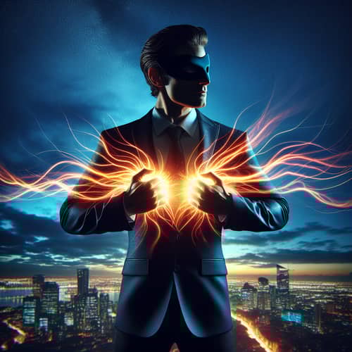 Energy Manipulating Superhero in Mysterious Jacket