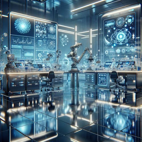 Futuristic Laboratory Equipment: Advanced Tools & Robots