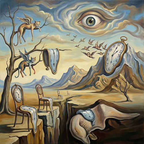 Surrealist Landscape in Dali Style - Art Collection Surrealist Landscape in Dali Style - Art Collection