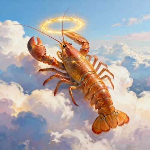 Heavenly Lobster with a Halo in the Clouds Heavenly Lobster with a Halo in the Clouds