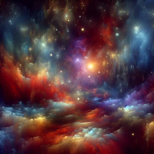 Cosmic Galaxy Scene - Dreamy Space Artwork