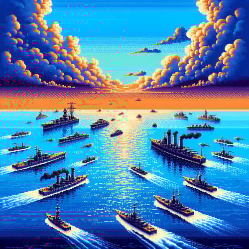 Battleship Sea Hunt: Exciting P2P Pixel Art Game