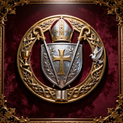 Realistic Episcopal Shield Design Realistic Episcopal Shield Design