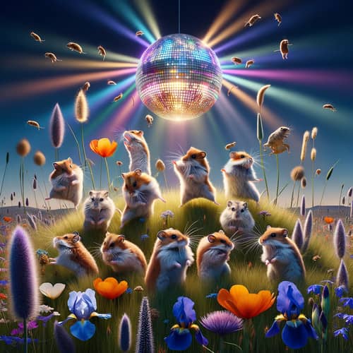 Central Asian Grassland Disco Party with Campbell's Dwarf Hamsters