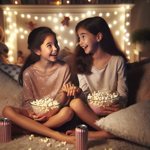 Innocence & Friendship: Cozy Sleepover of Two Diverse Girls