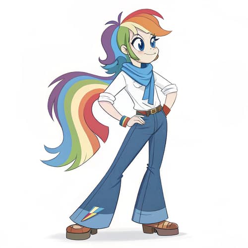 Rainbow Dash's 70s Inspired Fashion in Equestria Girls