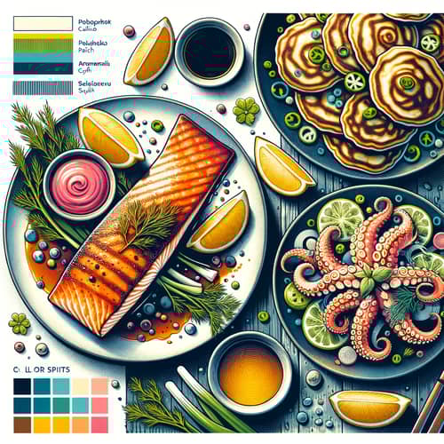 Delightful Seafood Dishes Poster