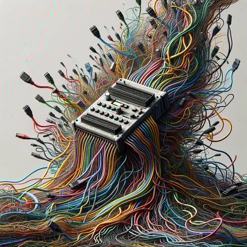 Programmable Controller Abstract Art | Colourful Wire Chaos