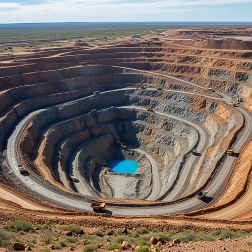 Isometric Open Pit Mine Visualization
