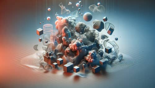 Surreal Abstract Geometric Shapes in Ethereal Space