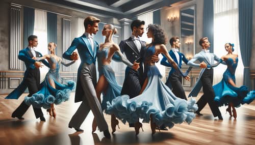 Constellation Dance Club: Eloquent Ballroom Dancing in Blue Tones