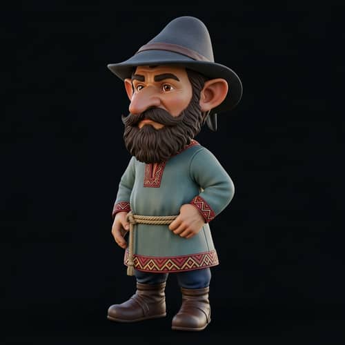 Charming Young GNOME Character Design