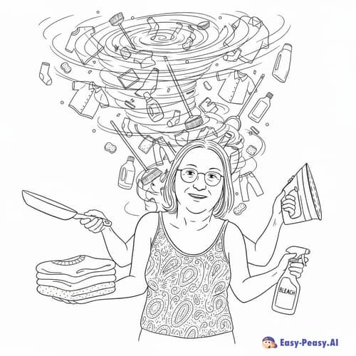 Multi-Tasking Woman Sketch with Tornado