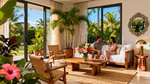 Beautiful Tropical Living Room Design Ideas