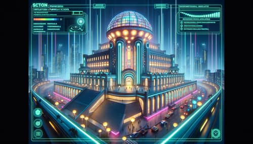Futuristic Soviet-Style School | Neon Palmela Portugal Design