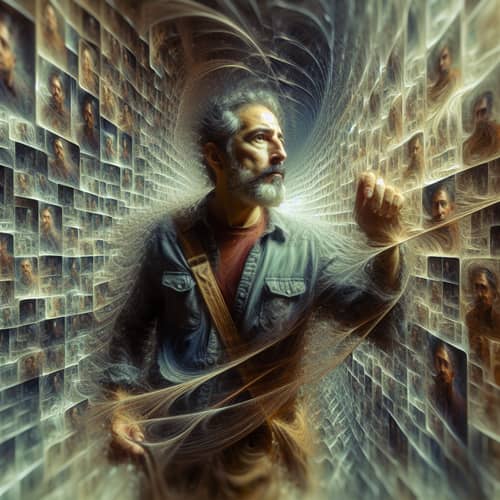 Exploring a Reimagined World: Portrait of Hispanic Man