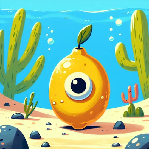 Cheerful Lemon Art: A SpongeBob-Inspired Delight