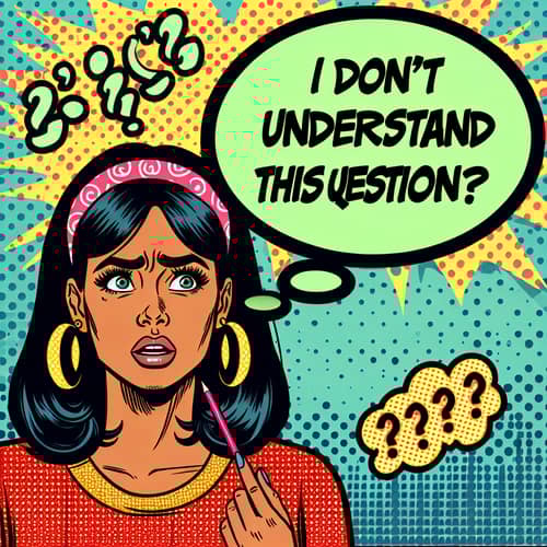 Hispanic Female Quiz Confusion Artwork