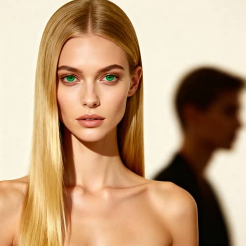 Stunning Blonde Model with Green Eyes Stunning Blonde Model with Green Eyes