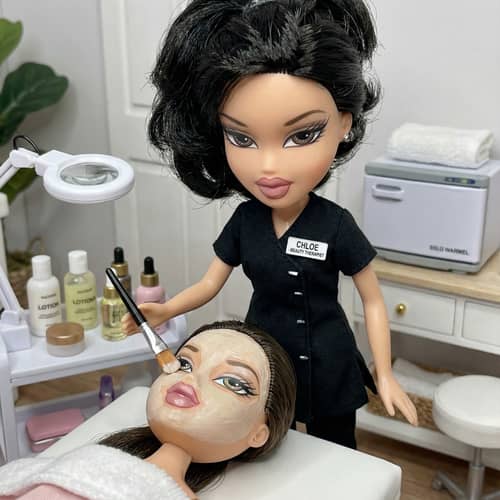 Realistic Bratz Doll Beauty Therapist with Dark Hair Realistic Bratz Doll Beauty Therapist with Dark Hair