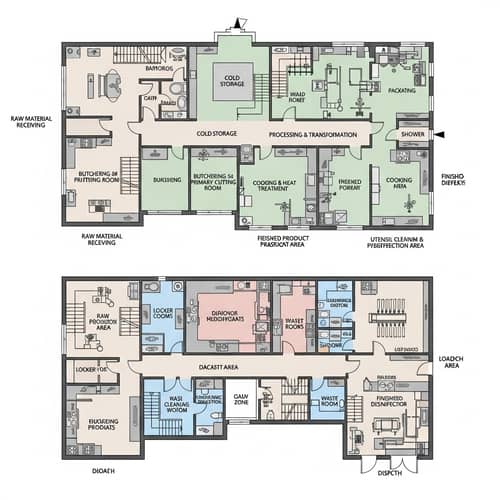 Comprehensive Food Processing Area Layout