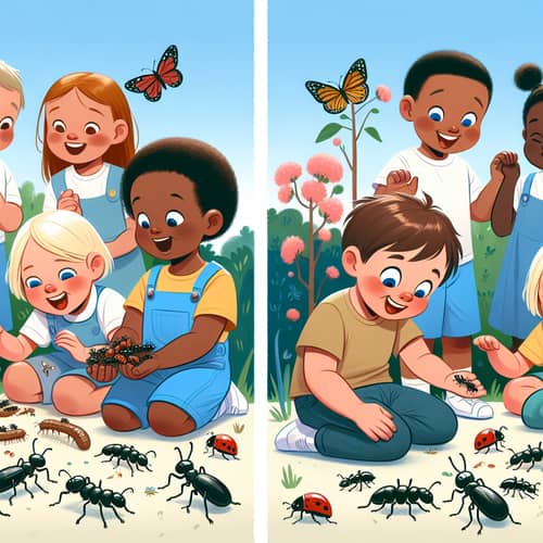 Children Playing with Bugs: Shared Fascination Across Races