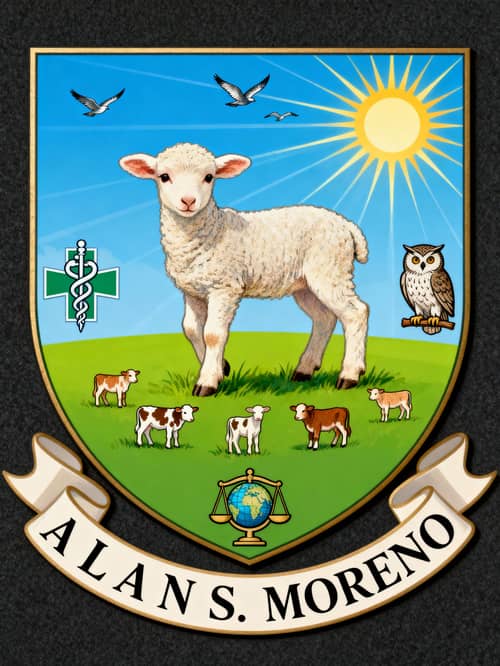 Elegant Coat of Arms Design for A L A N S. MORENO