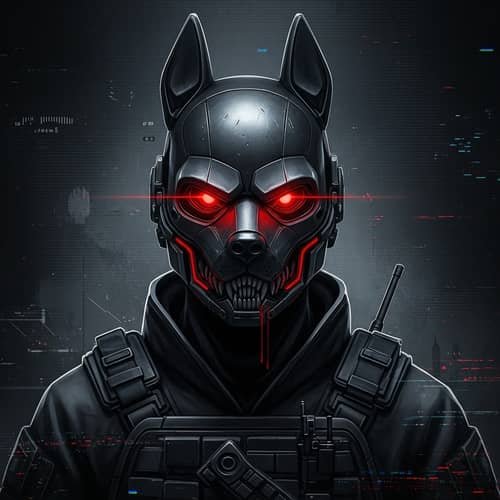 Menacing Cyberpunk Soldier Digital Art for CS2 Profile