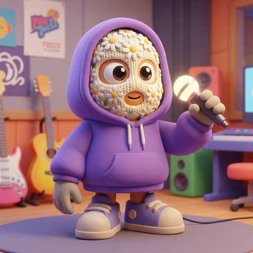 Pixar-Style Music Mascot Character Design Pixar-Style Music Mascot Character Design