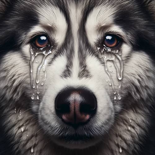 Siberian Husky Crying: Emotion-filled tears
