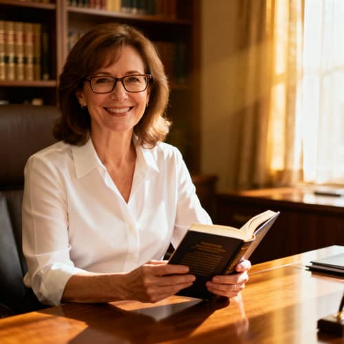 Warm Principal’s Office: A Professional Woman's Image