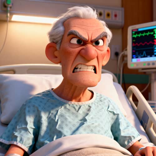 Angry Old Man in Pixar-Style 3D Animation Angry Old Man in Pixar-Style 3D Animation