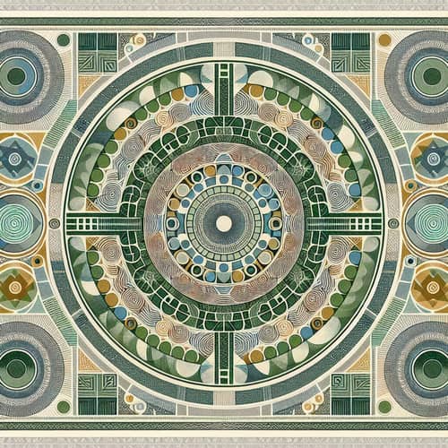 Geometric Banknote Design: Unique Patterns & Colors