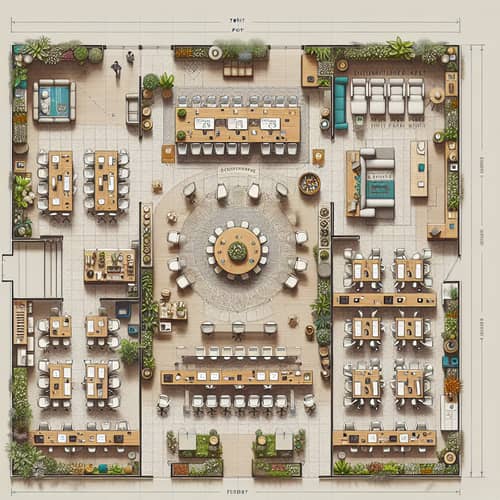 Indian Wedding Event Management Office Design | Open Floor Plan