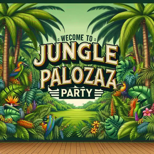 Jungle Palooza Party - Lush Jungle Setting with Vibrant Greenery