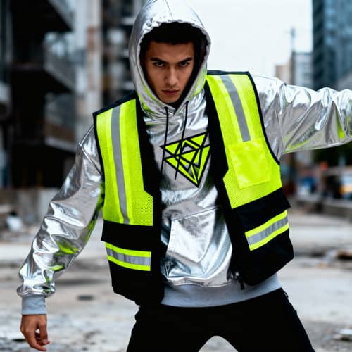 Urban Reflective Vest Hoodie - Stylish & Safe