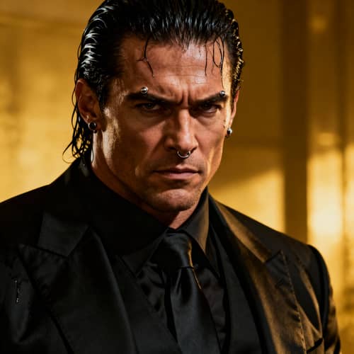 Charming Mafia Leader in Semi-Realistic Style Charming Mafia Leader in Semi-Realistic Style