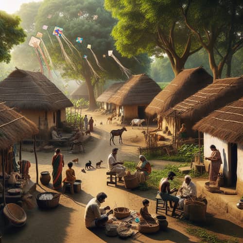 Tranquil Indian Village Scene | Traditional Village Activities