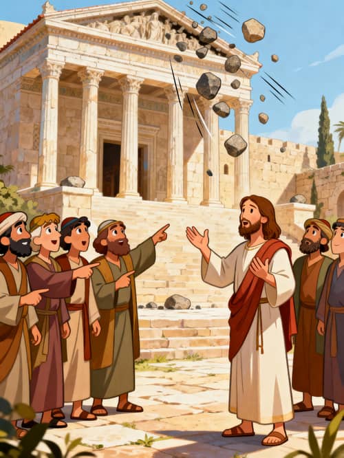 New Testament Scene: Disciples and the Jerusalem Temple New Testament Scene: Disciples and the Jerusalem Temple
