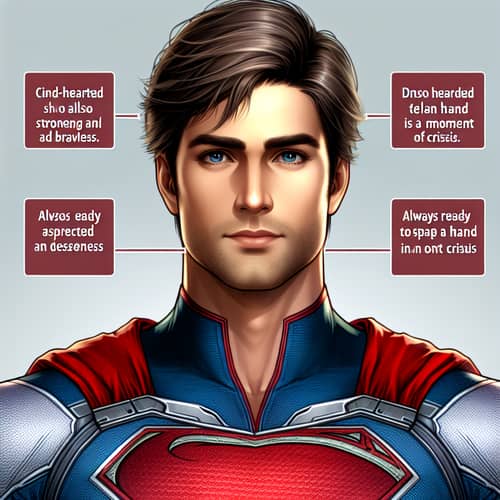 Brave Male Hero Personifying Strength and Kindness