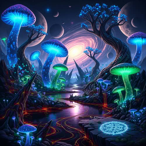 Aliens Sci-Fi Landscape for Dark Psytrance Album