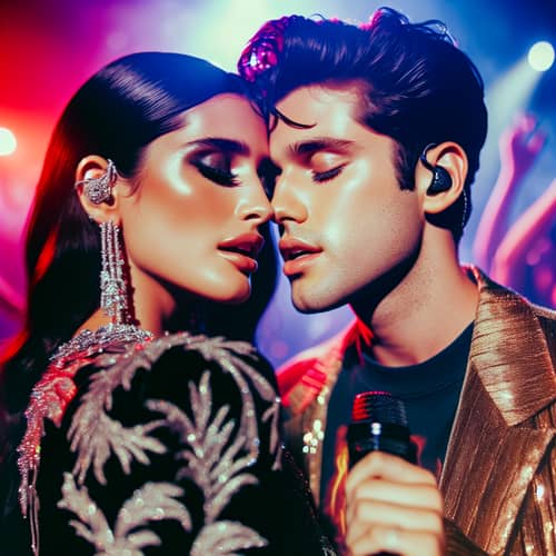 Dua Lipa kissing Doja Cat | Pop Star Glamour