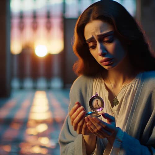 Emotional Expression of Love | Middle-Eastern Woman with Locket