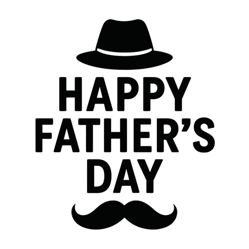 Minimalist Father's Day Design in Black and White