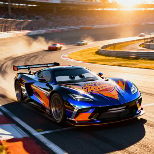 Dynamic Digital Race Car Illustration | McQueen & Storm