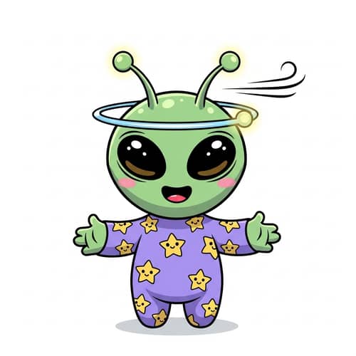 Whimsical Alien Mascot for Your Business