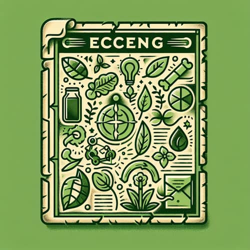 Eco-Friendly Magazine Cover in Green Shades | Old Parchment Design